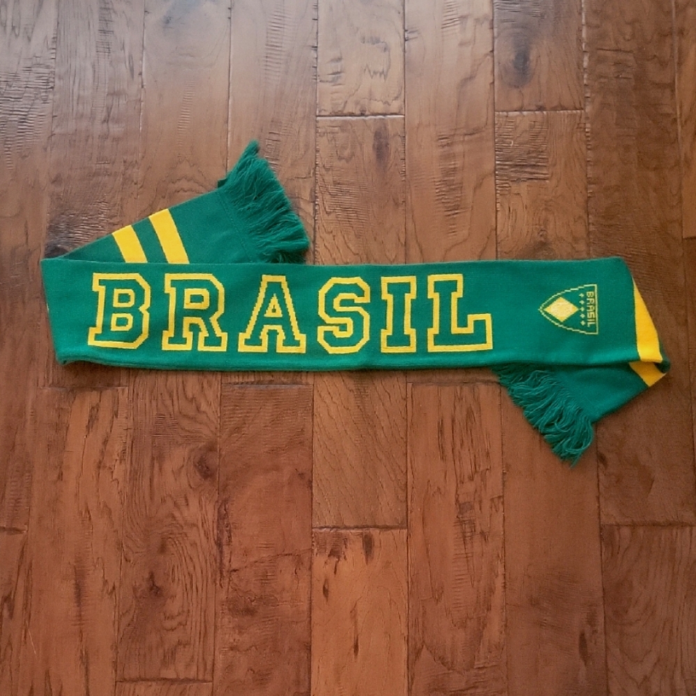 Green & Yellow Brazil Soccar Scarf